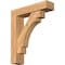 Ekena Millwork Merced Block Smooth Bracket w/ Offset Brace, Western Red Cedar, 5 1/2"W x 22"D x 26"H BKT0604X22X26MRC05SWR - alternate 1